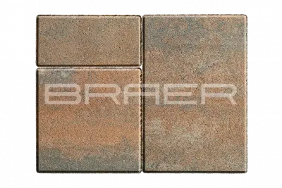Тротуарная плитка Braer Старый город Ландхаус, Color Mix Койот, 80 мм Фото