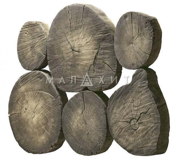 Декоративный камень Малахит Спил дерева Комплект Изображение №1