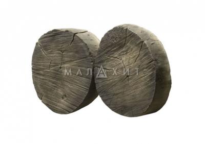 Декоративный камень Малахит Спил дерева Малый Фото