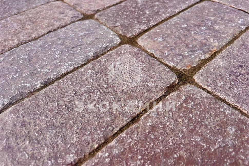 Брусчатка из лемезита галтованная бордово-розовая Изображение №3