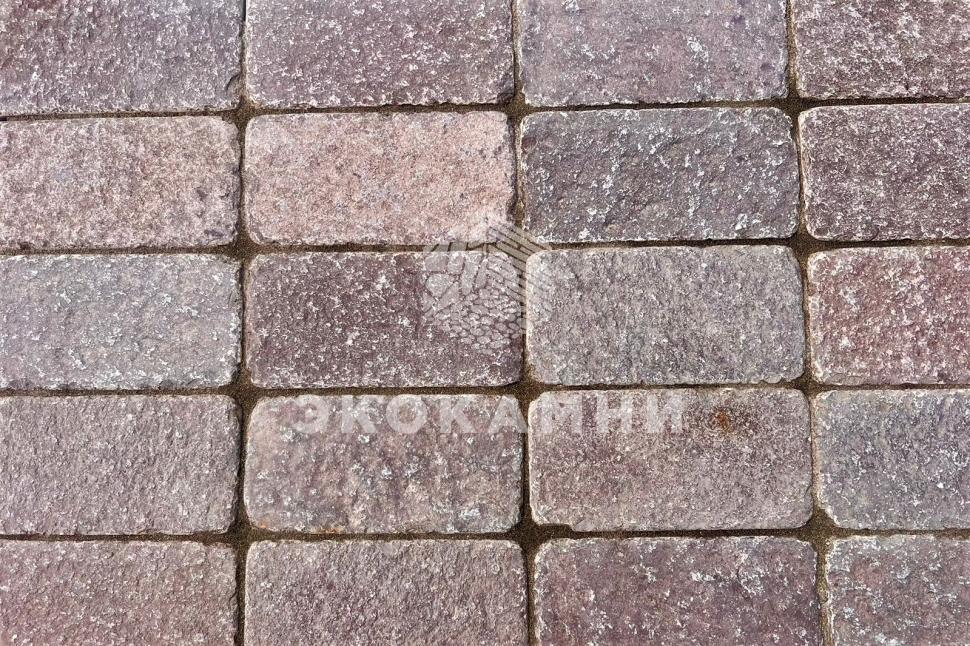 Брусчатка из лемезита галтованная бордово-розовая Изображение №2