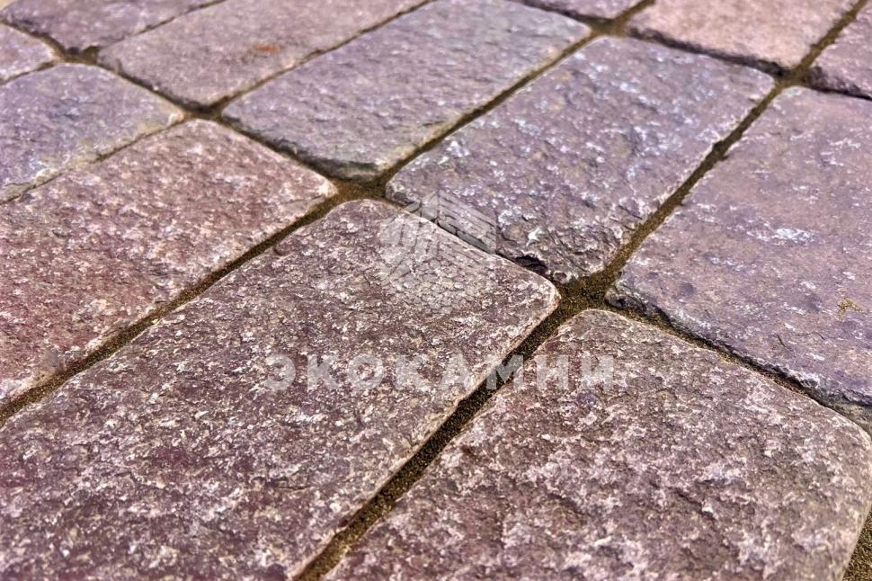 Брусчатка из лемезита галтованная бордово-розовая Изображение №1