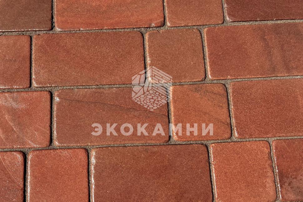 Брусчатка из песчаника терракотовая пилено-галтованная Изображение №1