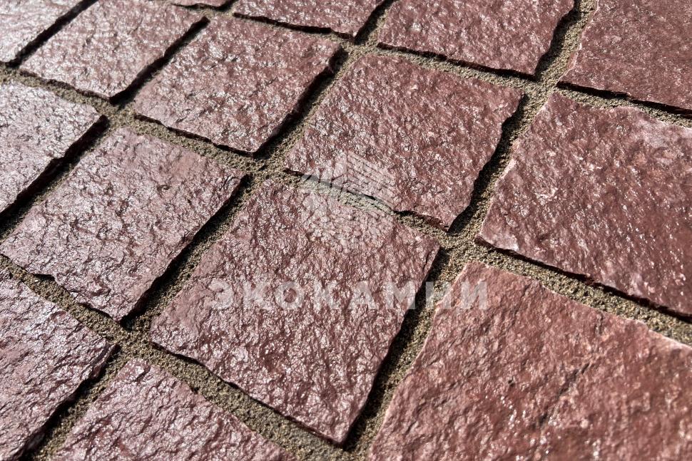 Колотая брусчатка из лемезита розово-бордовая Изображение №3