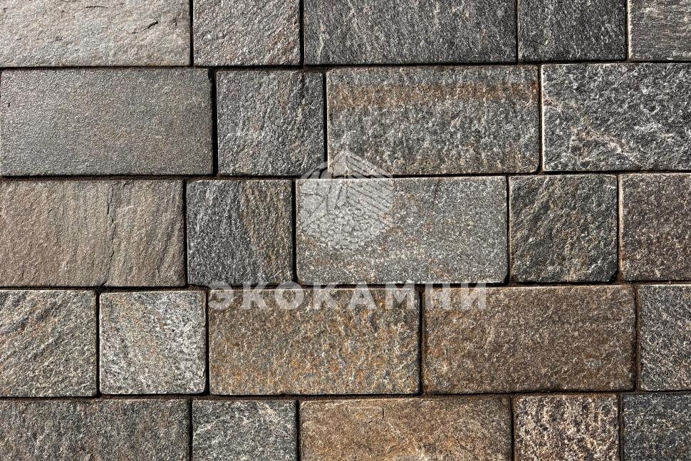 Брусчатка из кварцита «Старый Замок» пиленая серо-коричневая Изображение №2