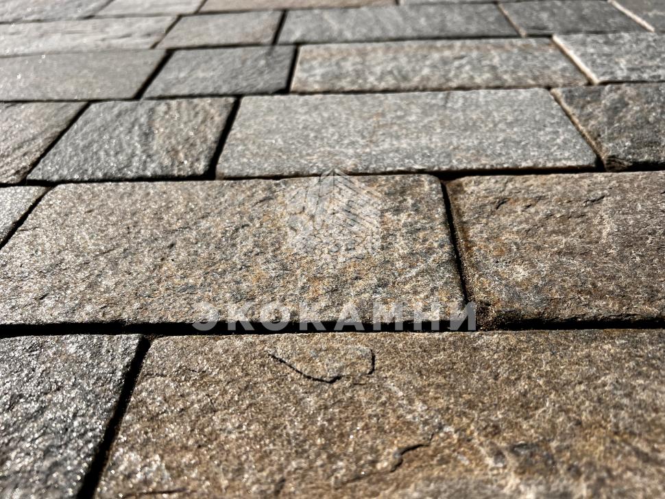 Брусчатка из кварцита «Старый Замок» пиленая серо-коричневая Изображение №5