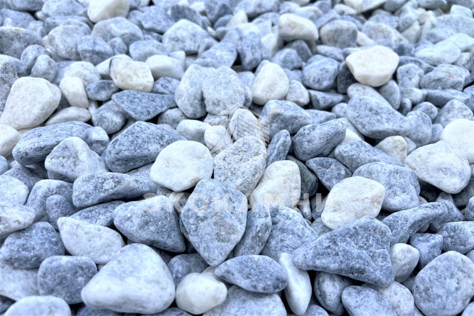Галтованная мраморная крошка серебристая, 10-40 мм Изображение №1