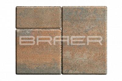 Braer Тротуарная плитка Старый город Ландхаус, Color Mix Койот, 80 мм Фото