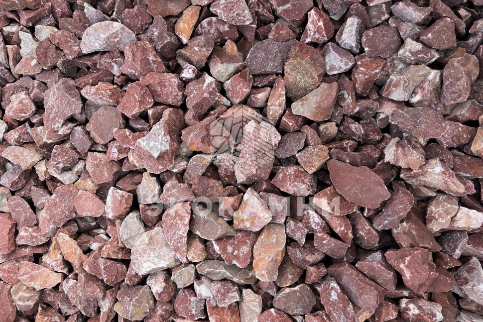 Мраморная крошка «Пион» розово-красная, 10-40 мм Изображение №1