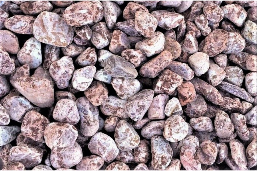 Галтованная мраморная крошка «Пион» розовая 10-40 мм Изображение №2