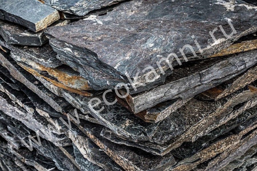 Плитняк малахит чёрно-зеленый 1,5-3 см Изображение №3