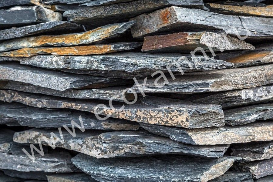 Плитняк малахит чёрно-зеленый 1,5-3 см Изображение №4