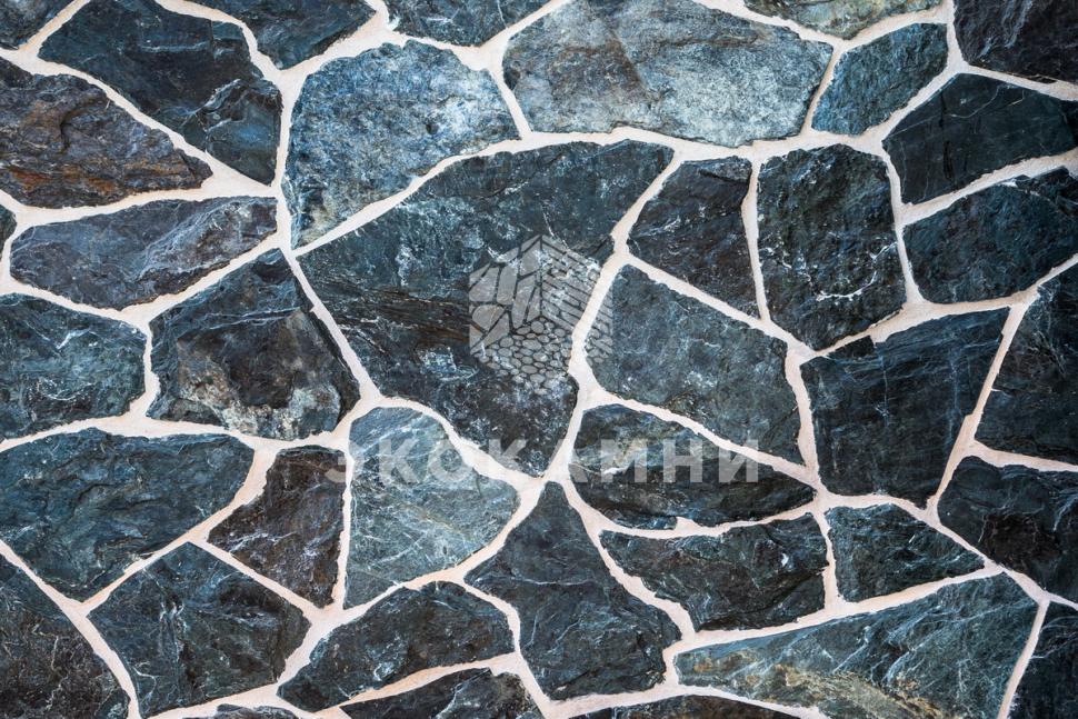 Плитняк малахит чёрно-зеленый 1,5-3 см Изображение №2