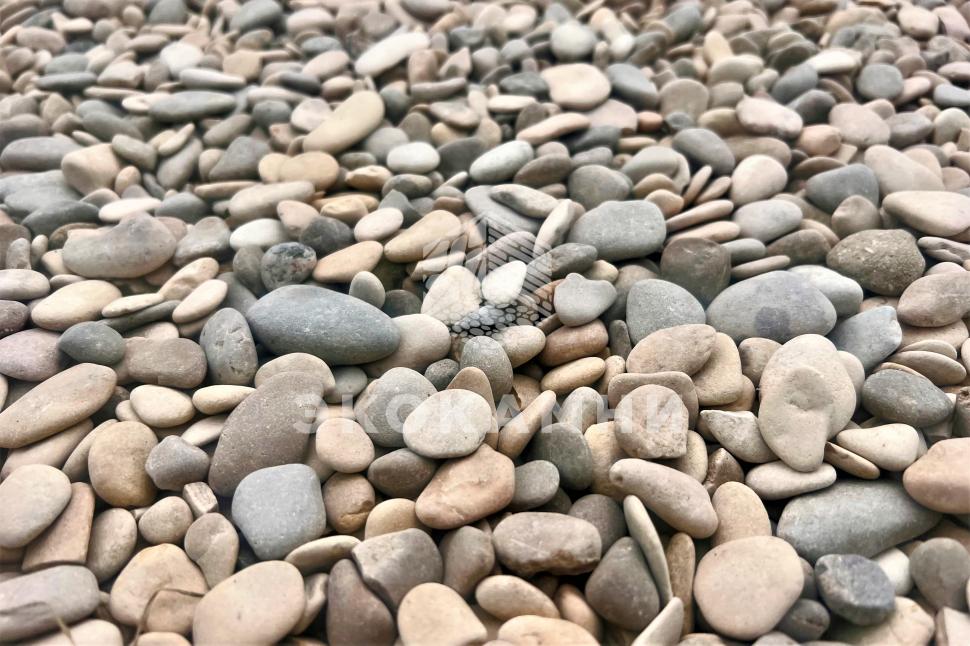 Галька морская «Каспийская» округлая 5–60 мм серо-бежевых оттенков Изображение №2