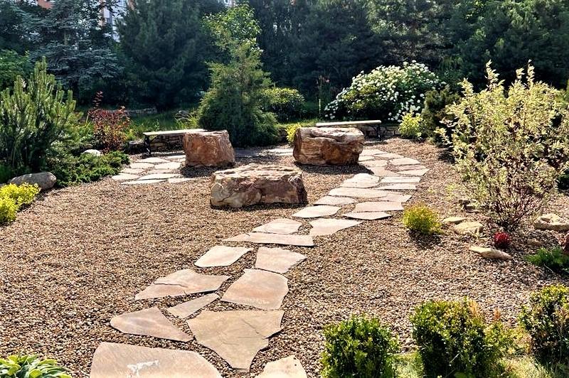 Плитняк песчаник серо-зеленый крупноформатный 4-8 см Изображение №1