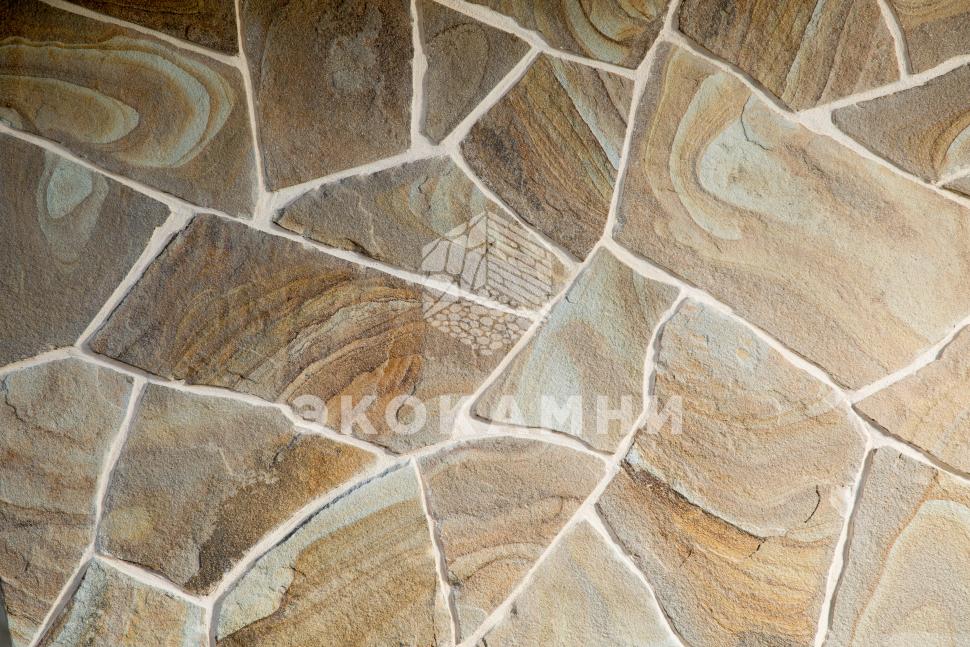 Плитняк песчаник «Солнечный» желтый 1,5-5 см Изображение №1