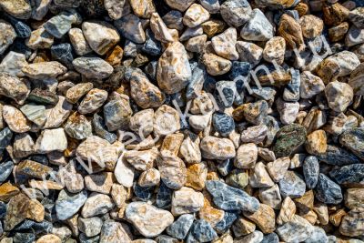 Крошка мраморная серо-бежевая галтованная Фото