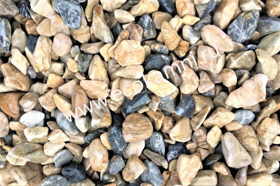 Мраморная крошка галтованная серо-бежевая, 10-40 мм Изображение №2