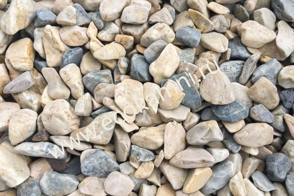 Мраморная крошка галтованная серо-бежевая, 10-40 мм Изображение №3