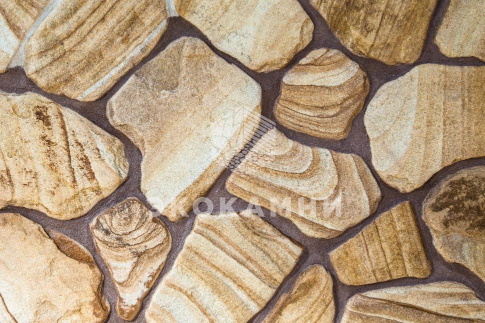 Плитняк песчаник «Солнечный» желтый галтованный 2-6 см Изображение №1