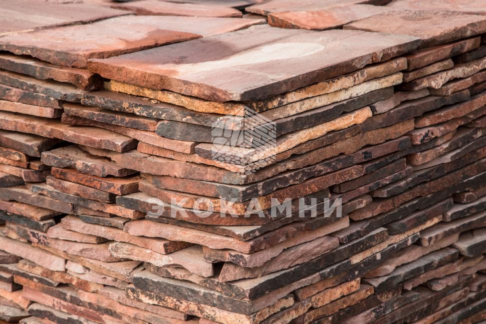 Плитняк песчаник вишневый 1,5-3 см Изображение №2