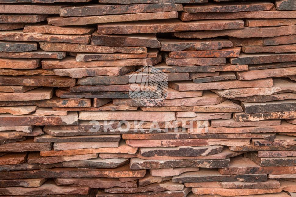 Плитняк песчаник вишневый 1,5-3 см Изображение №3