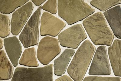 Плитняк Серо-Зеленый галтованный песчаник Фото